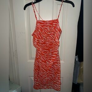Forever 21 Orange and White Mini Dress